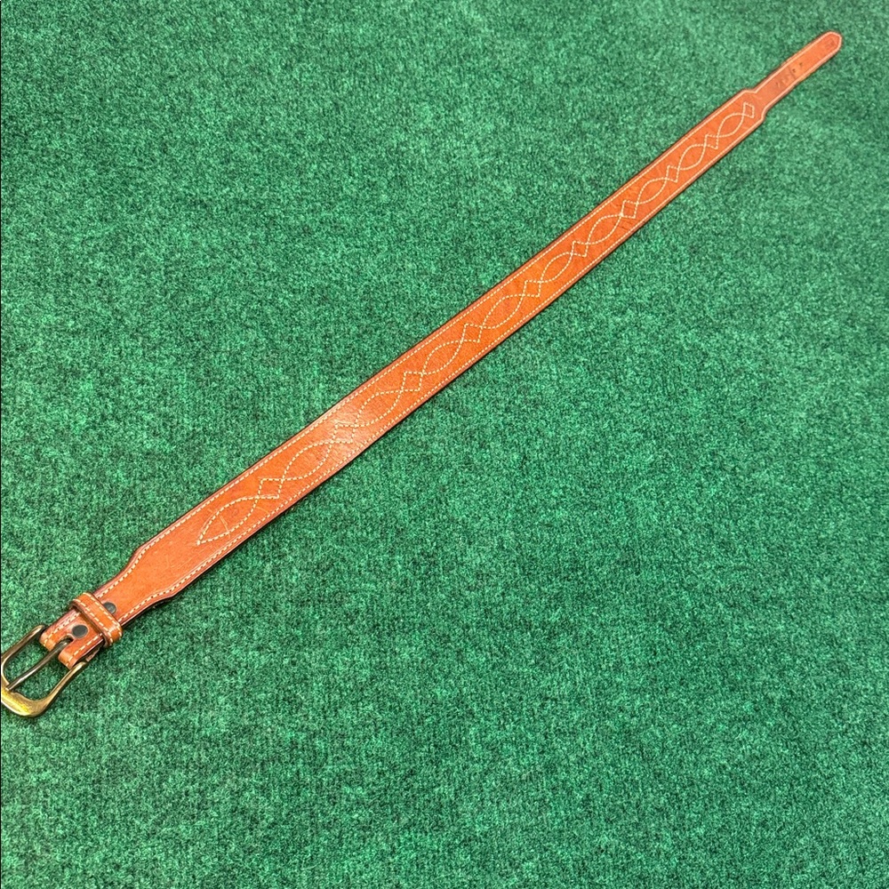 Handmade Brittania Brown Leather Belt (Size 36) - Picture 4 of 6